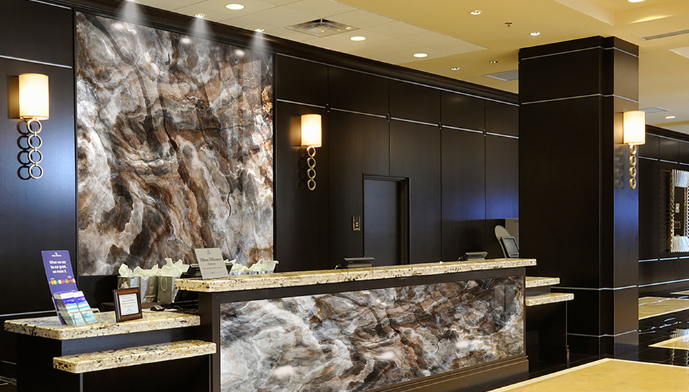 phòng mẫu quầy lễ tân