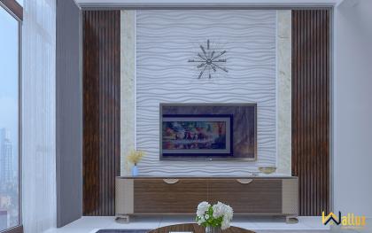 phòng mẫu tấm ốp tráng gương