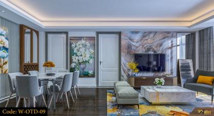 phòng mẫu tấm ốp tráng gương Wallux