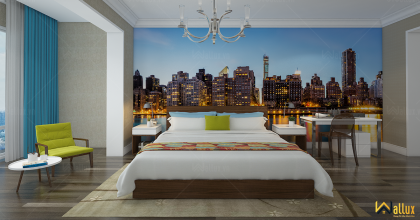 Phòng mẫu tranh ốp tường cho phòng ngủ