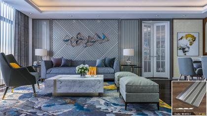 Cách chọn tấm ốp tường cho phòng khách thêm sang trọng - hiện đại