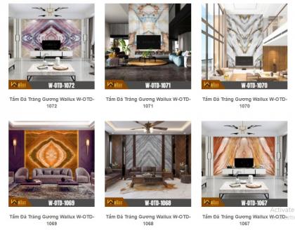 Không gian phòng khách cao cấp từ tấm ốp nhựa giả đá