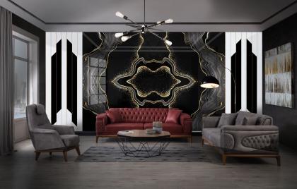 Sự kết hợp ngọt ngào giữa tấm nhựa giả đá và thanh ốp tường OT Wallux