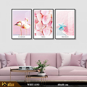 Bộ tranh treo tường pha lê tráng gương WHT-1193