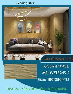 Tấm Ốp Sinh Thái Decor Wallux Ocean Wave Nhũ Đồng