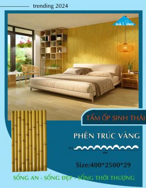 Tấm ốp sinh thái décor wallux Phên trúc vàng