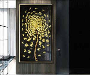 tranh ánh kim cây may mắn