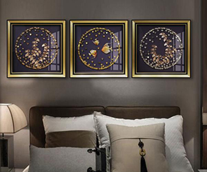 Tranh ánh kim tam ngư quần hội