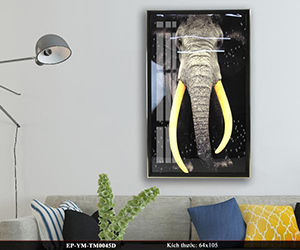 Tranh pha lê chú voi hoang dã