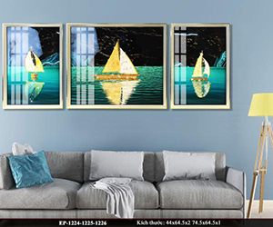 tranh pha lê du thuyền thưởng ngoạn