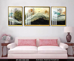 tranh pha lê non cao mây trùng