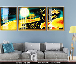 tranh pha lê phong cảnh vượng tài lộc