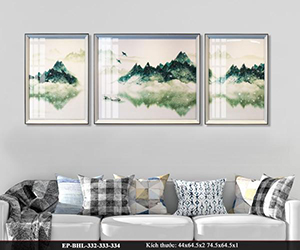 Tranh pha lê sơn thủy hữu tình