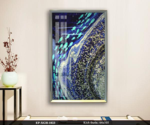 Tranh pha lê thủy ngư quần hội