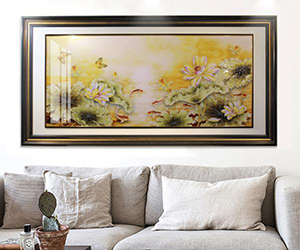 tranh pha lê tráng gương lục ngư niên giả