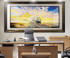 tranh pha lê tráng gương thuận buồm xuôi gió