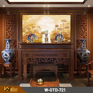 tranh trúc chỉ chạm nét ánh kim