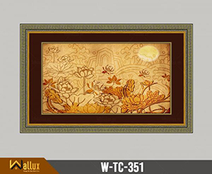 Tranh trúc chỉ chạm nét ánh kim