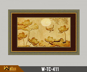 Tranh trúc chỉ chạm nét ánh kim