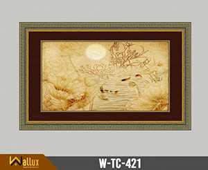 Tranh trúc chỉ chạm nét ánh kim