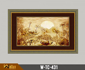 Tranh trúc chỉ chạm nét ánh kim