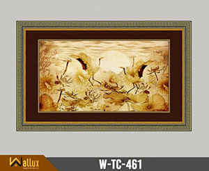 Tranh trúc chỉ chạm nét ánh kim