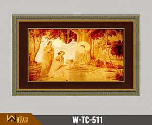 Tranh trúc chỉ chạm nét ánh kim