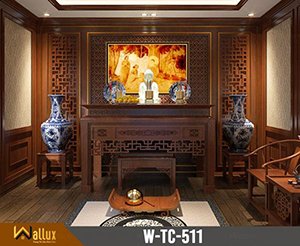 Tranh trúc chỉ chạm nét ánh kim