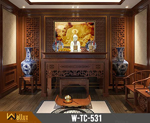 Tranh trúc chỉ chạm nét ánh kim