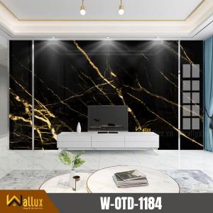 Nhựa giả đá bóng gương ốp vách tivi W-OTD-1184