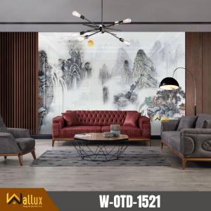 Tranh đá thủy mặc bóng gương W-OTD-1521