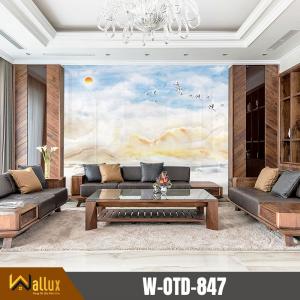 Tranh nhựa giả đá bóng gương Wallux W-OTD-847