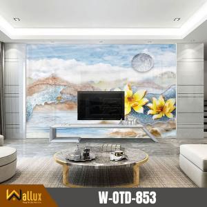 Tranh nhựa giả đá bóng gương Wallux W-OTD-853