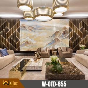 Tranh nhựa giả đá bóng gương Wallux W-OTD-855