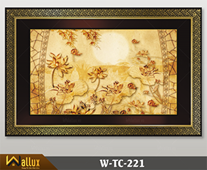 Tranh trúc chỉ chạm nét ánh kim