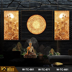 Tranh trúc chỉ hoa sen và Mandala theo yêu cầu W-TC-661 671