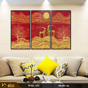 Bộ tranh treo tường pha lê tráng gương WHL-253