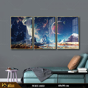 Bộ tranh treo tường pha lê tráng gương WHT-1033