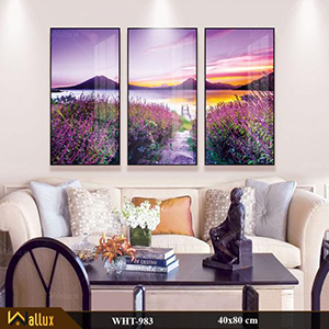 Bộ tranh treo tường pha lê tráng gương WHT-983