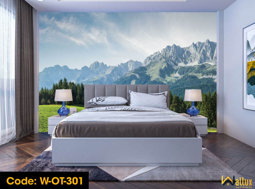 Tranh ốp tường Wallux sau khi thi công