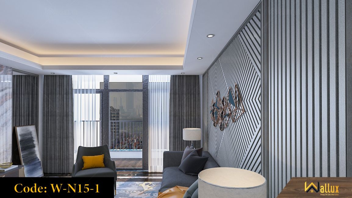Phối cảnh tấm lam ốp tường Wallux