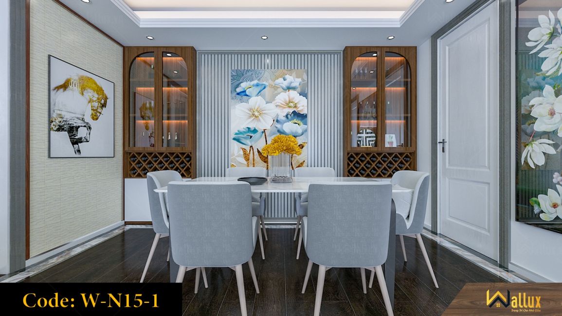 Phối cảnh tấm lam ốp tường Wallux