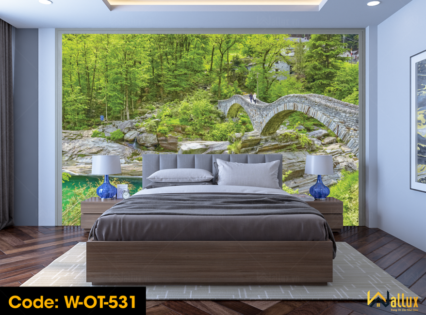 Tranh ốp tường Wallux sau khi thi công
