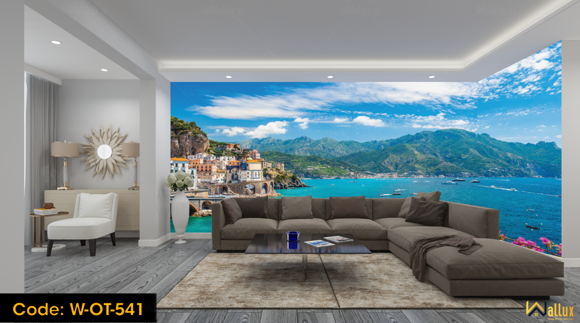 Tranh ốp tường Wallux sau kh thi công