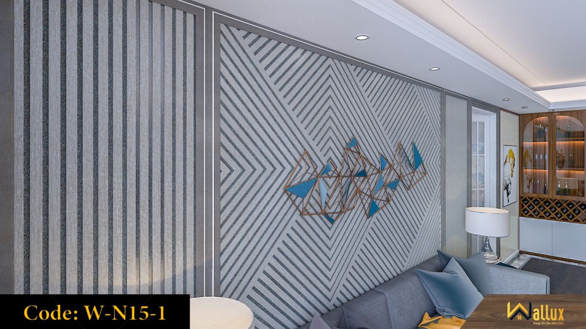 Phối cảnh tấm lam ốp tường Wallux