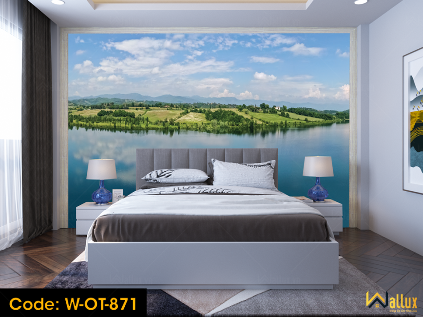 Tranh ốp tường Wallux sau khi thi công