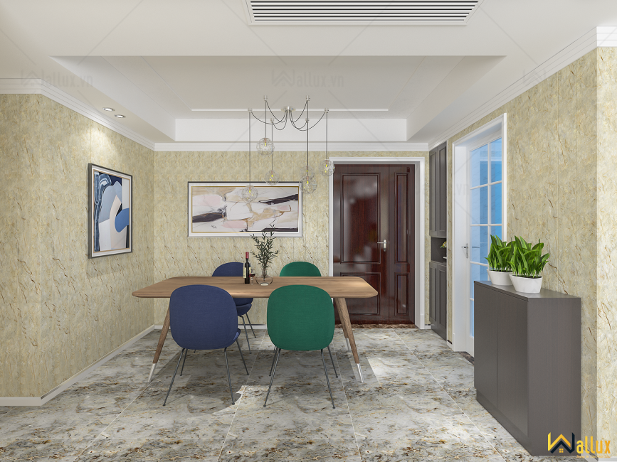 phòng mẫu tấm ốp tường Wallux