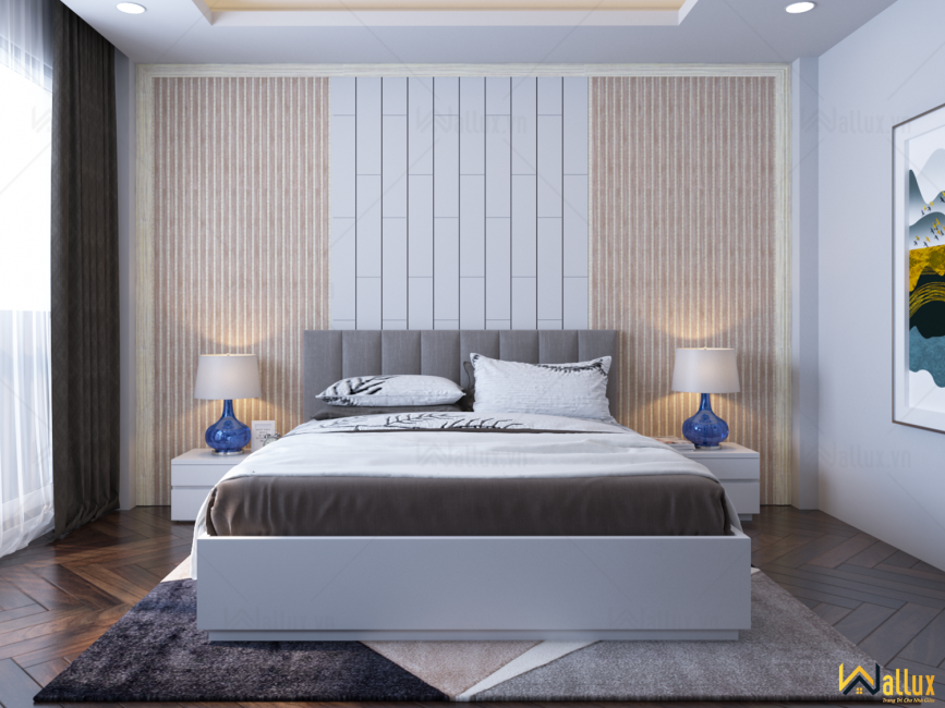 Tấm lam ốp tường Wallux sau khi thi công
