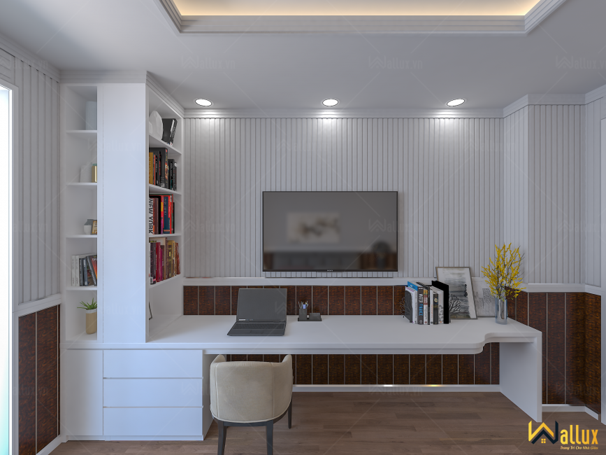 Tấm ốp tường Wallux sau khi thi công