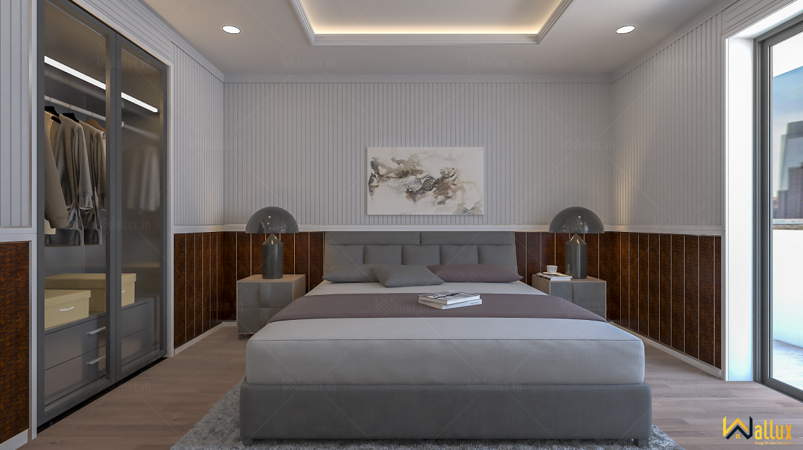 Tâm ốp tường Wallux sau khi thi công